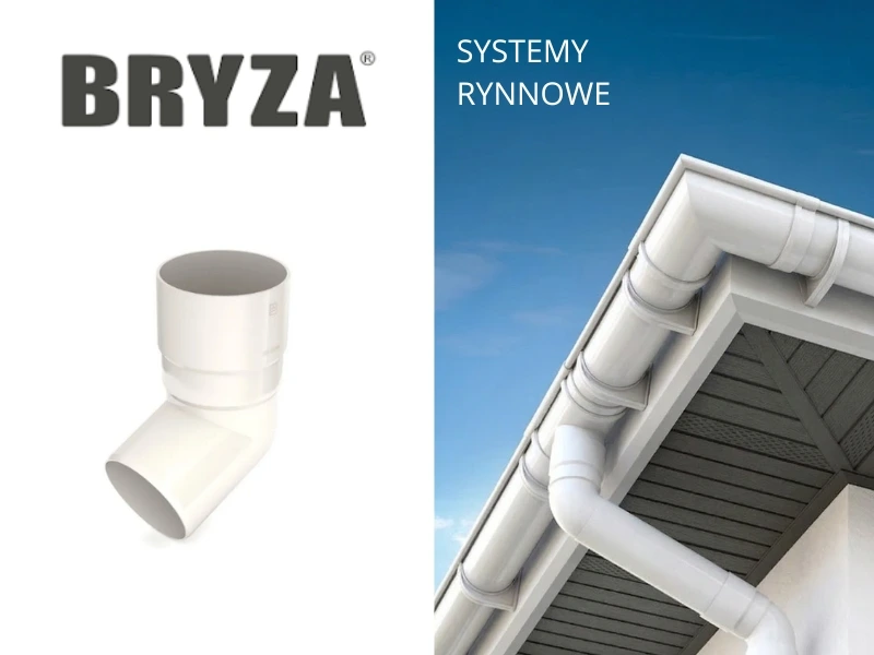 bryza biały pvc kolano wylewka 90mm