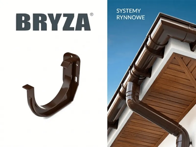 bryza brąz uchwyt rynnowy doczołowy
