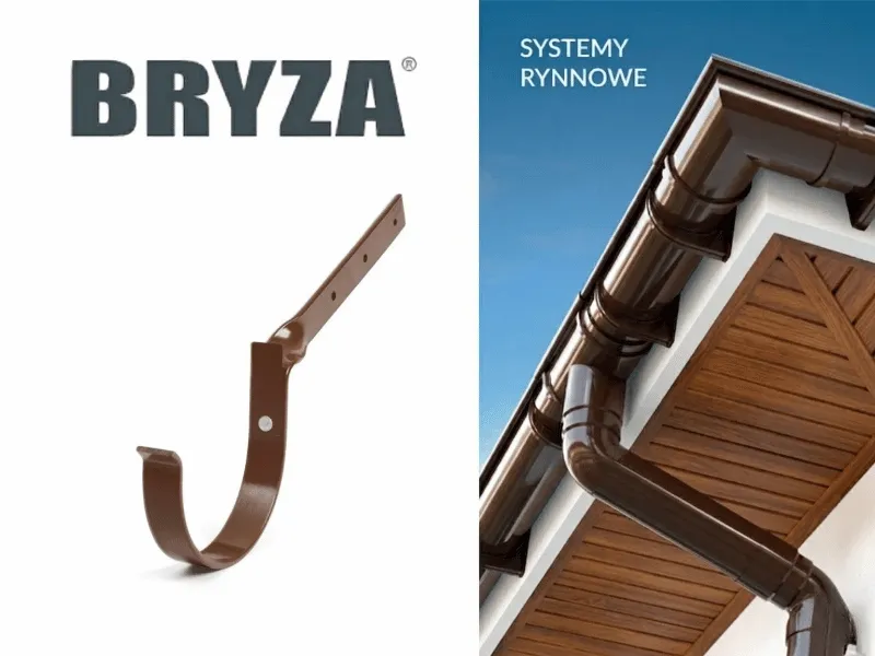 bryza brąz uchwyt metalowy skręcony