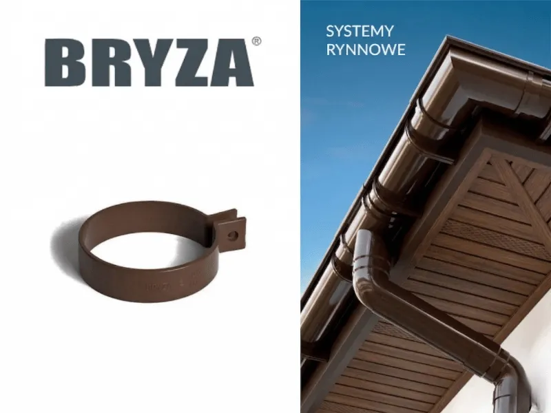 bryza obejma pvc brązowa