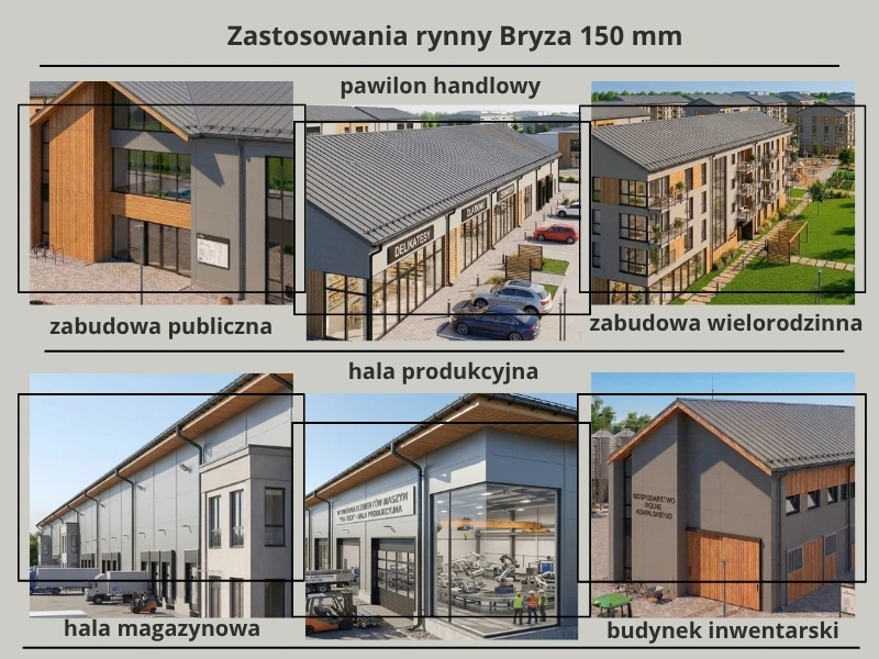 bryza pvc grafitowy rynna 150 mm 4 m