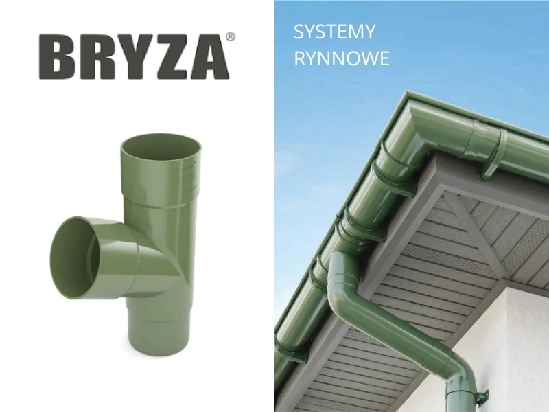 bryza pvc zielony trójnik 90 mm