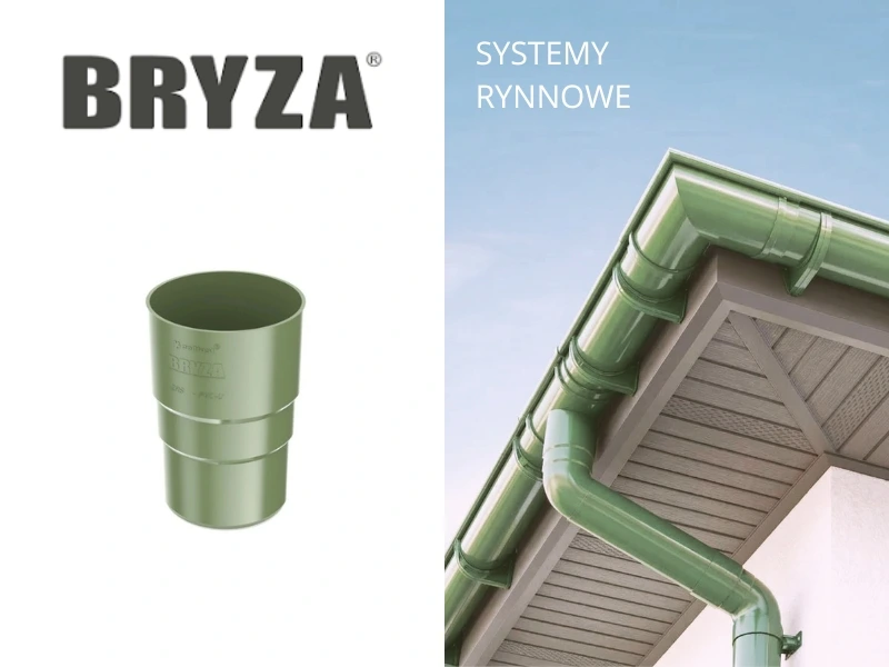 bryza pvc zielony złączka rury mufa