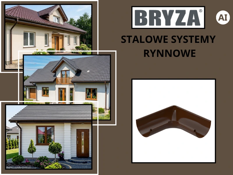 Brązowy narożnik wenętrzny Bryza Stal z wizualizacjami