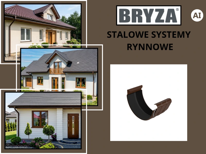 Bryza Stal złączka rynnowa w kolorze brązowym