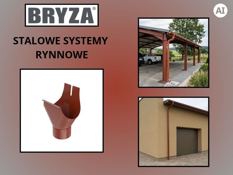 Lej spustowy 125 na rurę 100mm w kolorze ceglastym