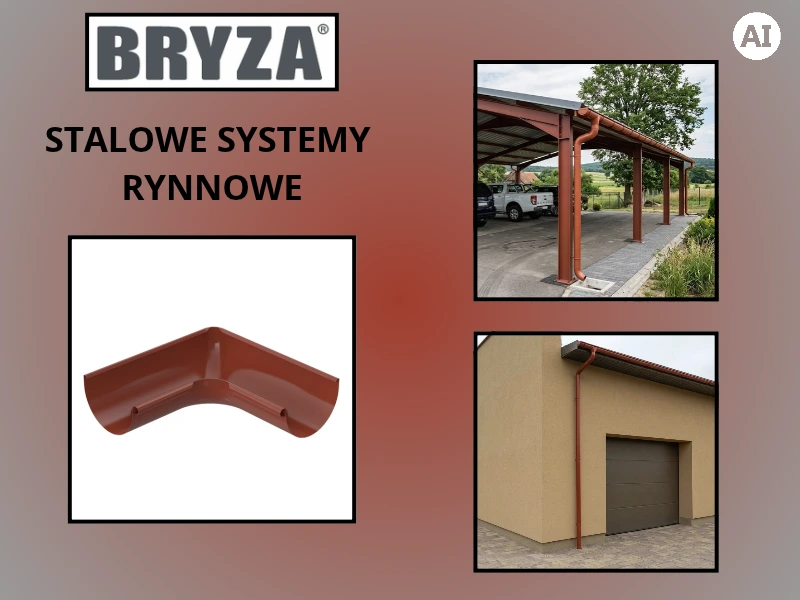 Ceglasty narożnik w systemie Bryza Stal z wizualizacjami systemu