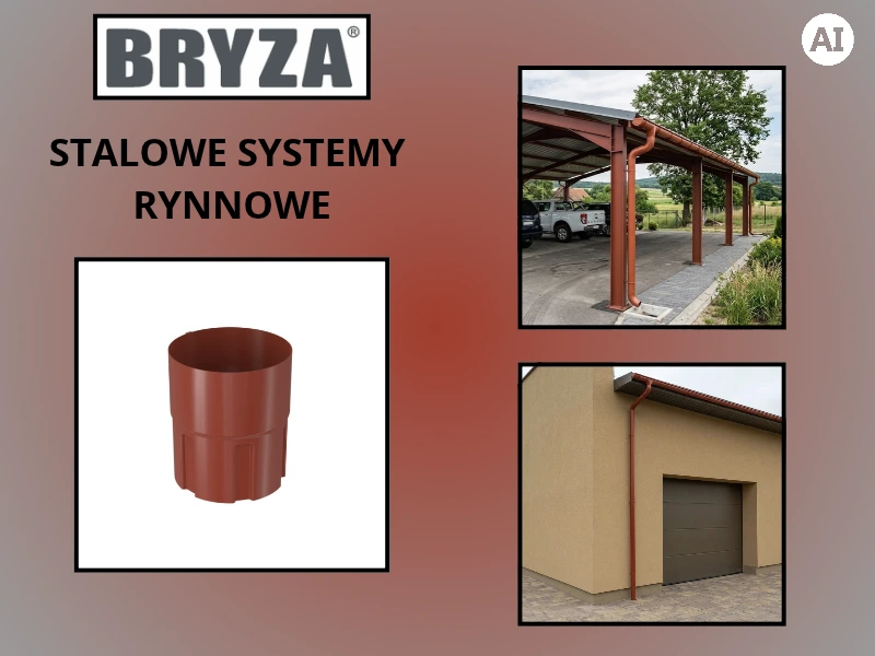 Złączka rury spustowej w kolorze ceglastym