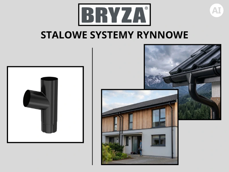 Stalowy trójnik Bryza w kolorze czarnym