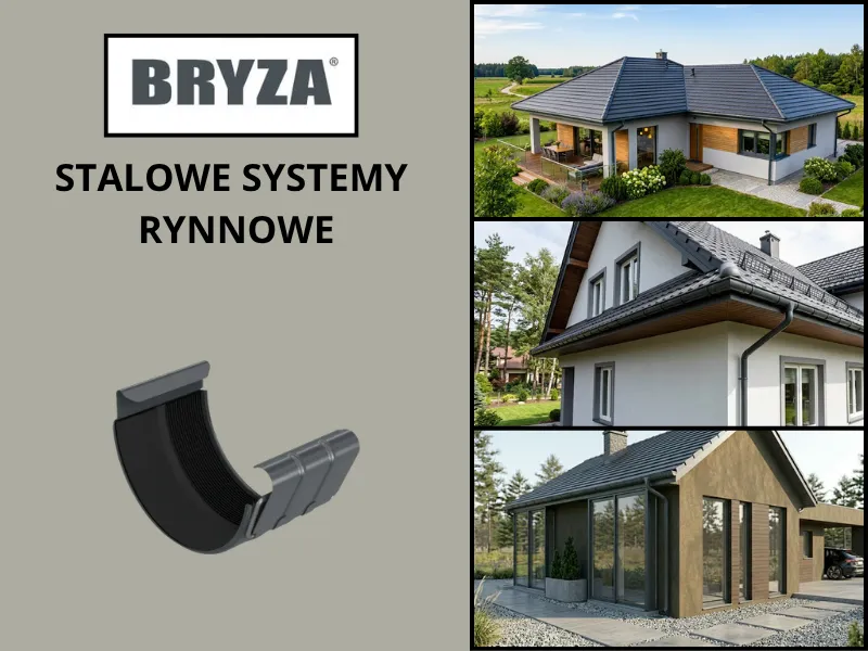 Antracytowa złączka rynnowa Bryza Stal