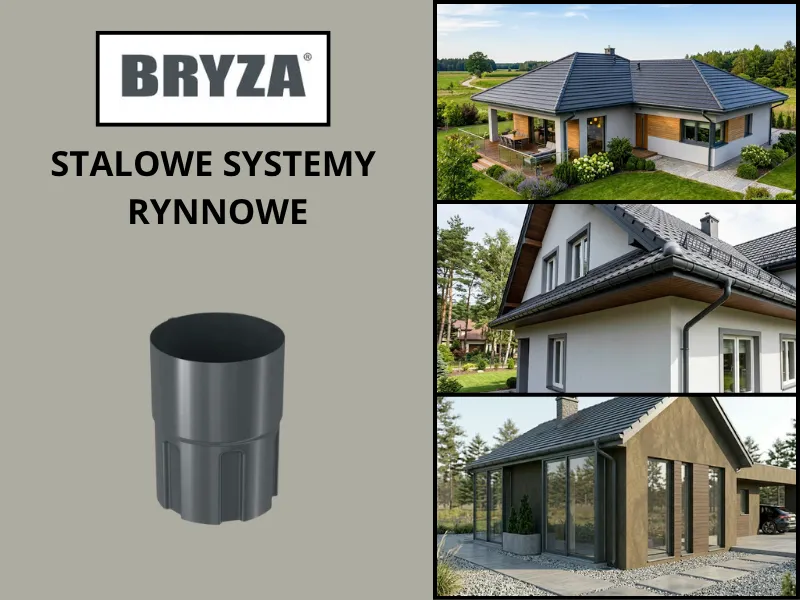 Bryza Stal złączka rury w kolorze antracytowym