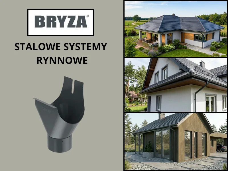 lej spustowy w kolorze antracytu Bryza Stal