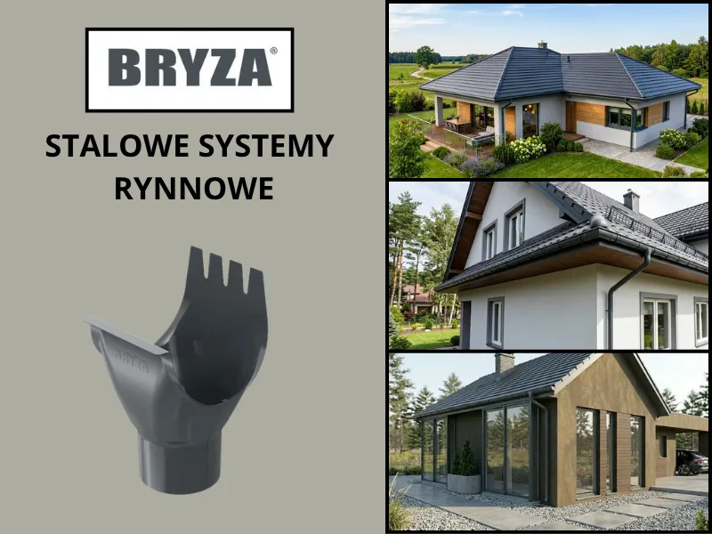 Stalowy lej spustowy 125/90 w kolorze antracytowym