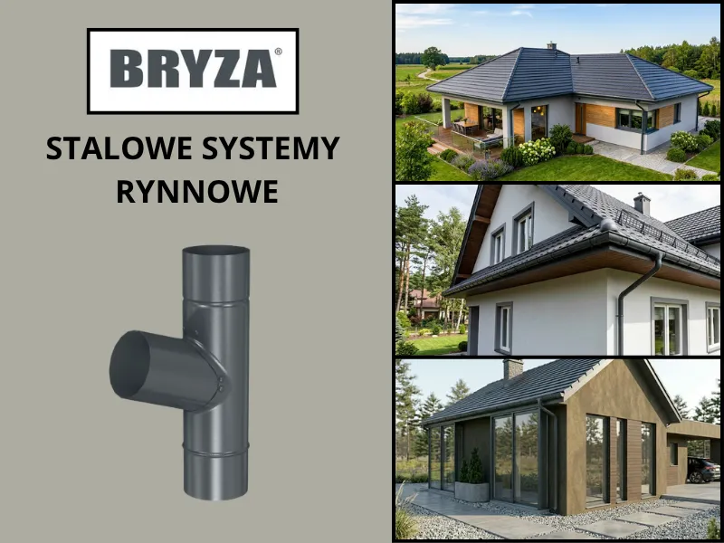 Antracytowy trójnik Bryza Stal