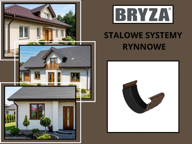 Złączka rynnowa Bryza Stal w kolorze brązowym