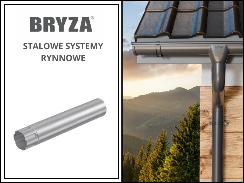 Rura spustowa Bryza Stal z wizualizacją