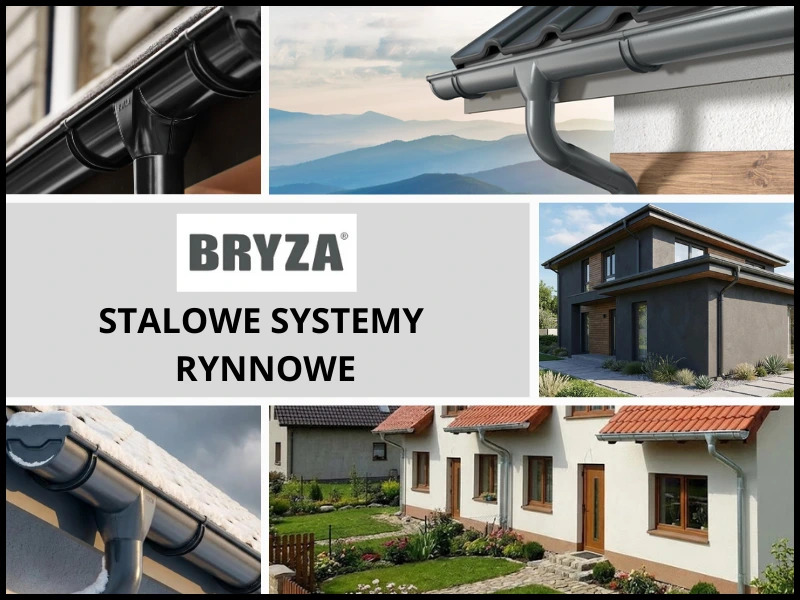 Bryza - stalowy system rynnowy wizualizacje