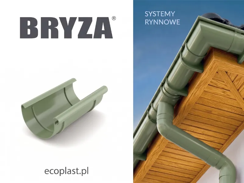 bryza systemy rynnowe pvc złączka rynnowa zielona 