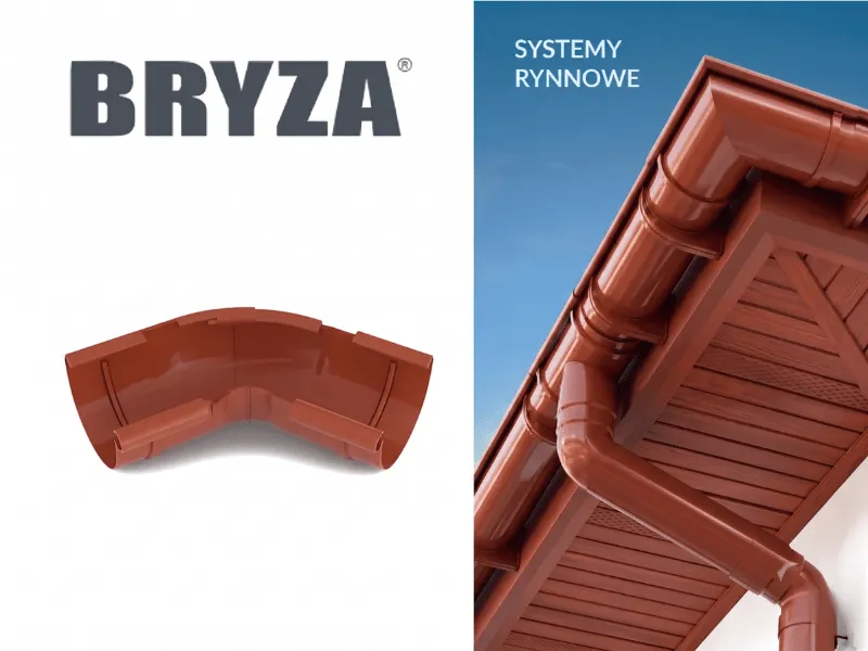 bryza systemy rynnowe pvc narożnik wewnętrzny regulowany cegła