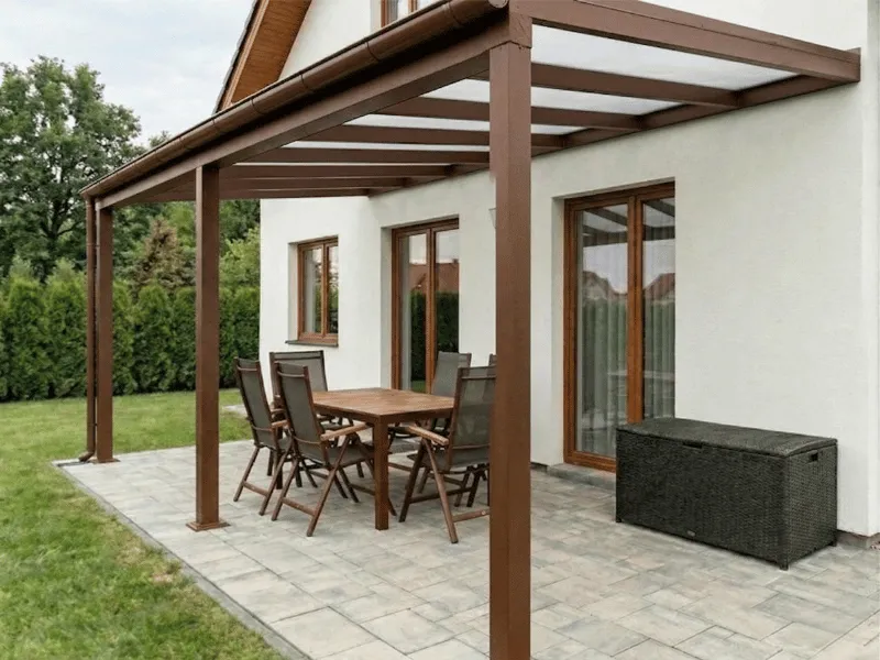 bryza systemy rynnowe pvc brązowe pergola