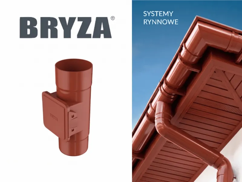 bryza systemy rynnowe pvc czyszczak ceglasty
