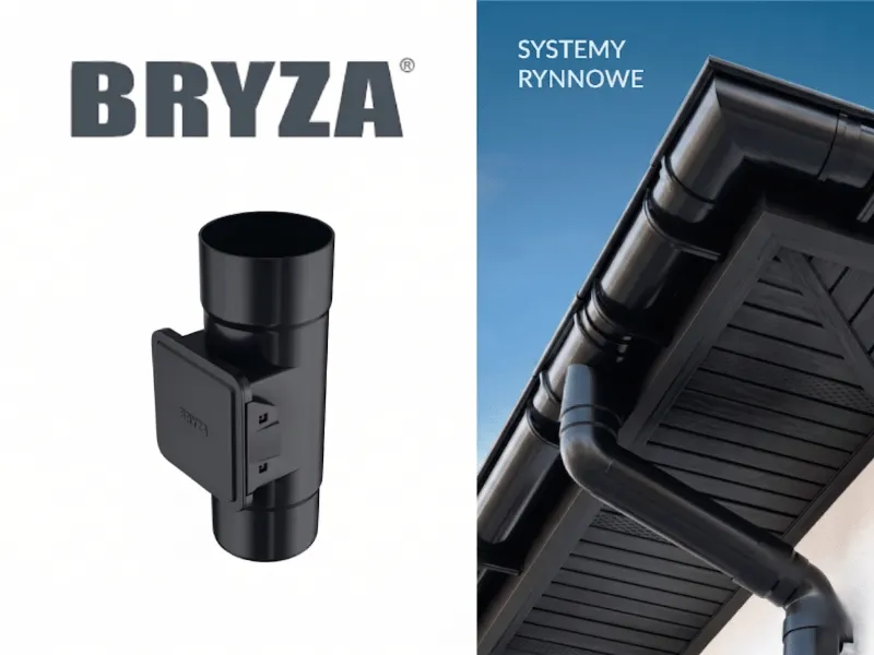 bryza systemy rynnowe pvc czyszczak czarny