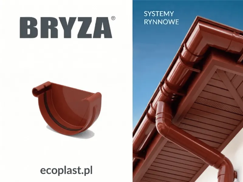 bryza systemy rynnowe pvc denko lewe cegła