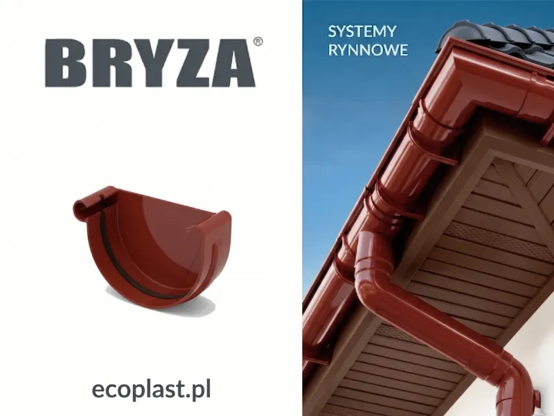 bryza systemy rynnowe pvc denko lewe czerwone