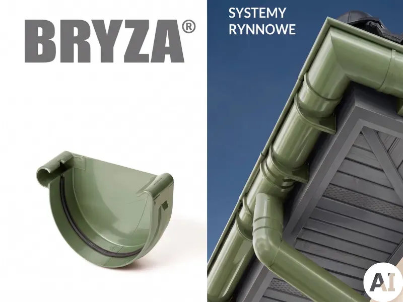 bryza systemy rynnowe pvc denko lewe zielone