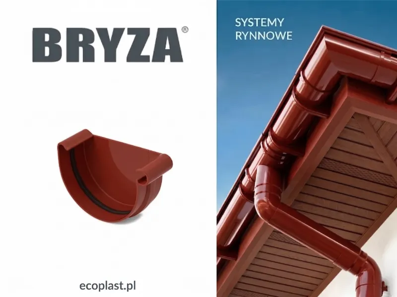 bryza systemy rynnowe denko prawe czerwone