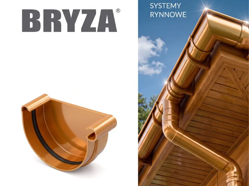 bryza systemy rynnowe pvc denko prawe miedziane