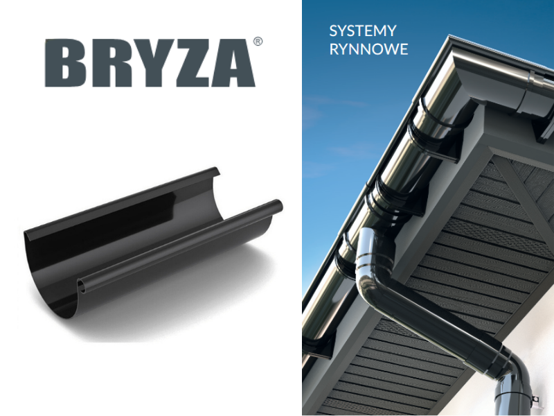 Rynna Bryza z wizualizacja położenia na dachu