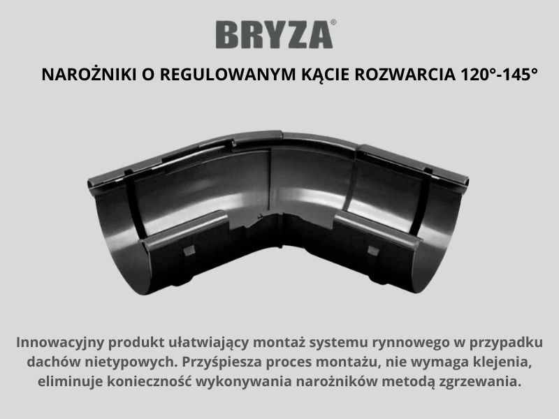 bryza pvc grafitoey narożnik regulowany 100mm zakres regulacji