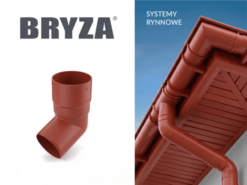 bryza systemy rynnowe pvc kolano ceglaste