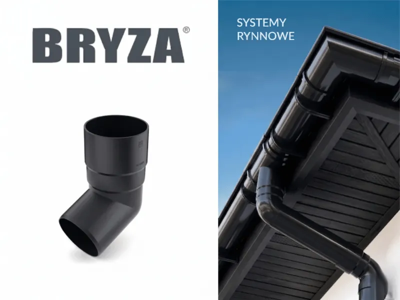 bryza systemy rynnowe pvc kolano czarne