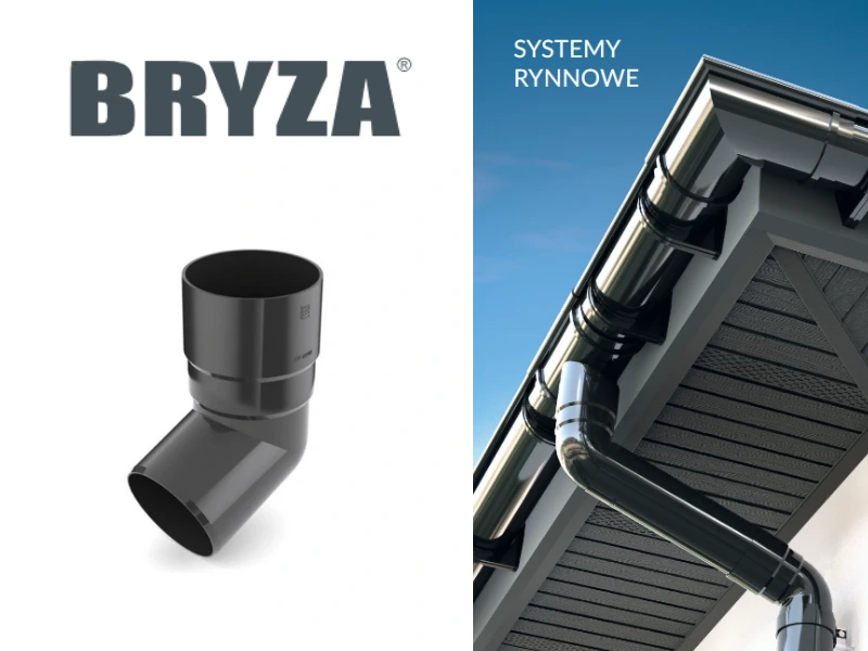 bryza pvc grafitowy kolano wylewka 110