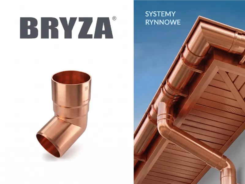 bryza systemy rynnowe pvc kolano miedziane