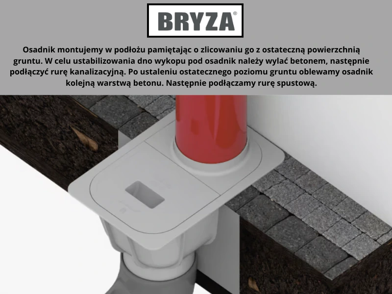 Montaż osadnika w podłożu