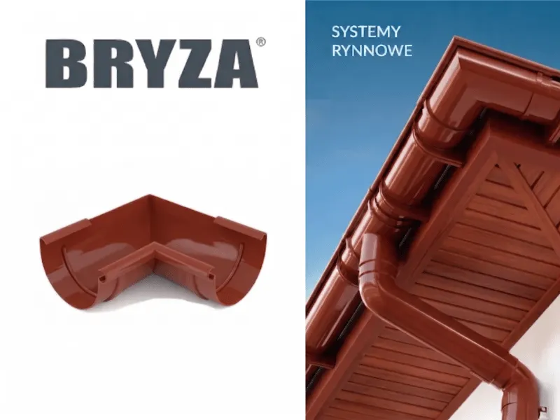 bryza systemy rynnowe pvc naroznik wewnetrzny cegla