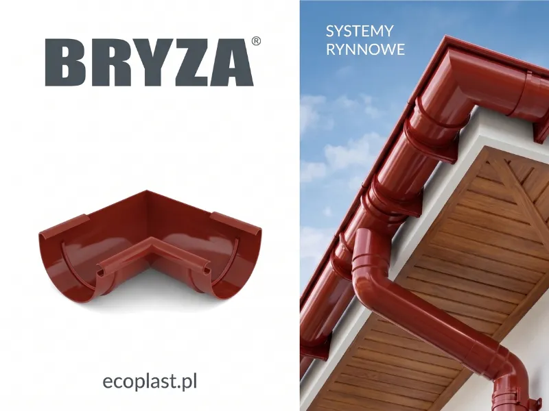 bryza systemy rynnowe pvc narożnik wewnętrzny czerwony 