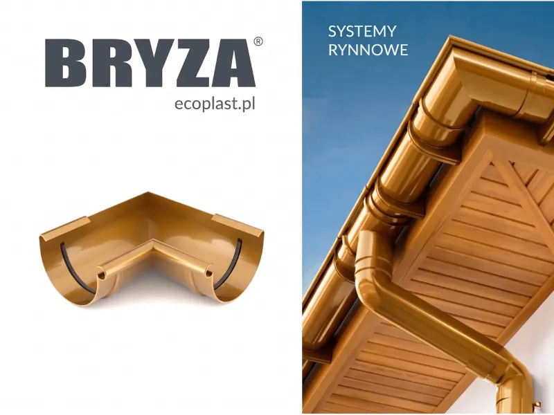 bryza systemy rynnowe pvc narożnik wewnętrzny miedziany
