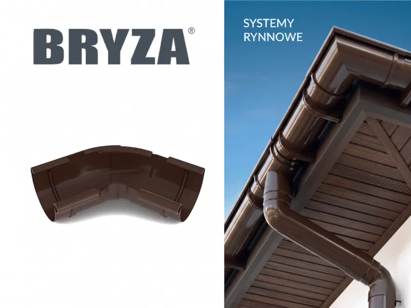 bryza systemy rynnowe pvc naroznik wewnetrzny regulowany brązowy 