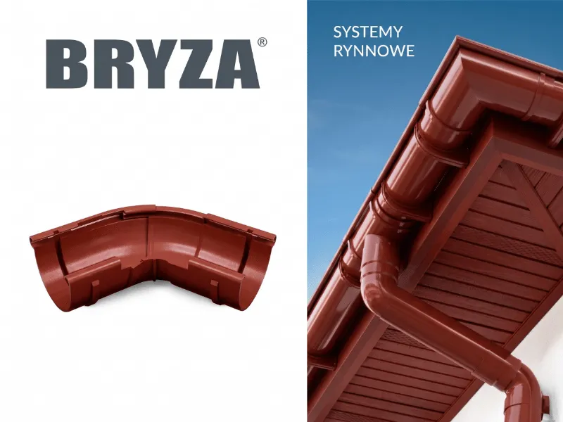 bryza systemy rynnowe pvc narożnik regulowany cegła