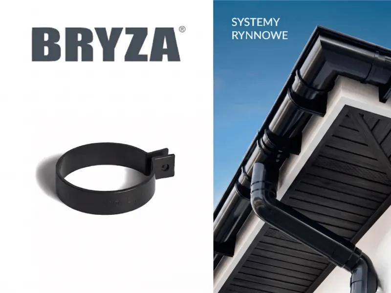 bryza systemy rynnowe pvc obejma czarna pvc