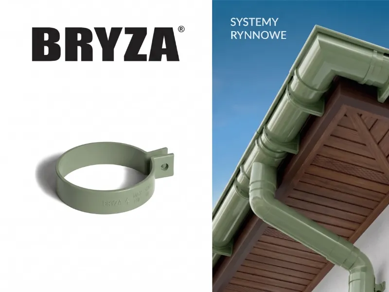 bryza systemy rynnowe pvc obejma zielona