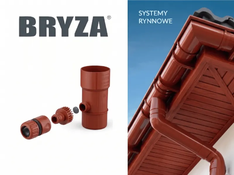 bryza systemy rynnowe pvc odzyskiwacz wody ceglasty