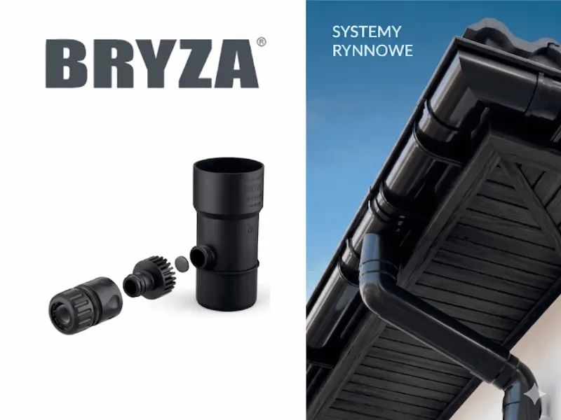 bryza systemy rynnowe pvc odzyskiwacz wody czarny