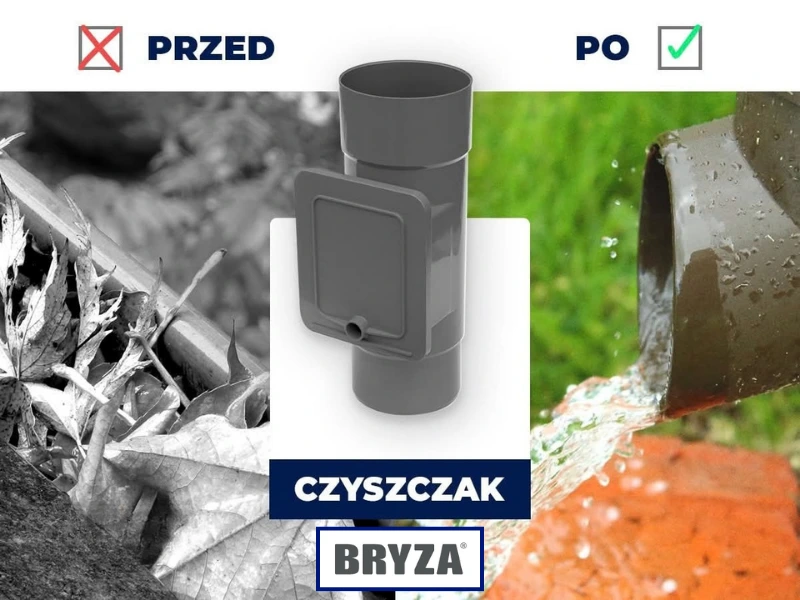 Zdjęcie porównania z zastosowaniem czyszczaka i bez niego