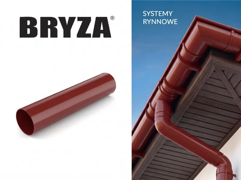 bryza systemy rynnowe pvc rura spustowa czerwona