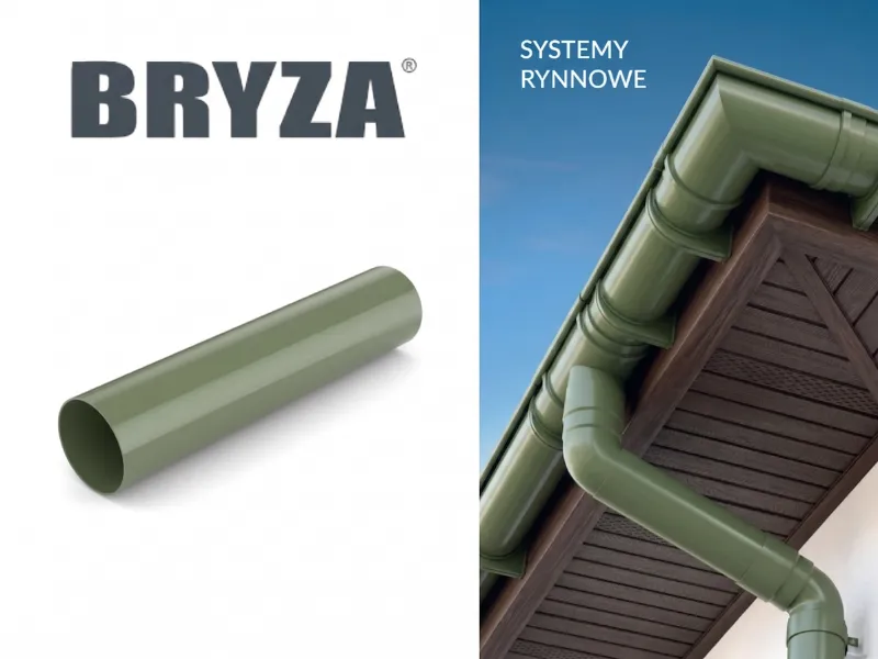 bryza systemy rynnowe pvc rura spustowa zielona 